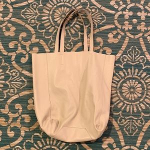 Genuine very soft leather light cream color bag